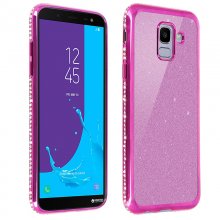 Avizar Funda Protectora de Silicona Efecto Lentejuelas Brillantes Rosa para Samsung Galaxy J6 en PcComponentes