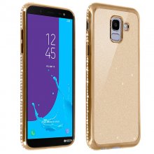 Avizar Funda Protectora de Silicona Efecto Lentejuelas Brillantes Doradas para Samsung Galaxy J6 en PcComponentes