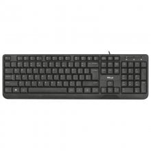 Trust Ziva Teclado Multimedia USB Negro