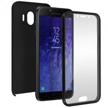 Avizar Funda Protectora de Silicona y Policarbonato Protección Total Negra para Samsung Galaxy J4 en PcComponentes