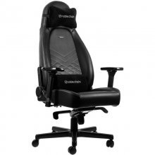 Noblechairs Icon Cuero PU Silla Gaming Negra/Platino en PcComponentes