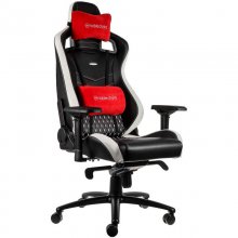 Noblechairs Epic Cuero Real Silla Gaming Negra/Blanca/Roja en PcComponentes