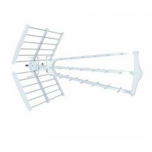 Metronic Antena Exterior UHF Triple Amplificada Blanca