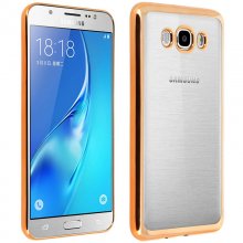 Avizar Funda Protectora de Silicona Transparente con Bordes Dorados para Samsung Galaxy J5 2016 en PcComponentes