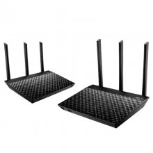 Asus RT-AC66U AiMesh AC1750 Pack 2 Routers WiFi Doble Banda Gigabit Negro en PcComponentes