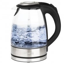 HKoenig BO28 Fervedor de Água com LED 1.7L 2200W Aço Inoxidável/Preto en PcComponentes