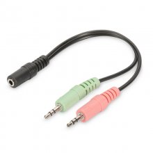 Digitus Adaptador Audio Cable Jack 3.5 4 Pines Macho a 2x 4 Pines Hembra 0.2m en PcComponentes