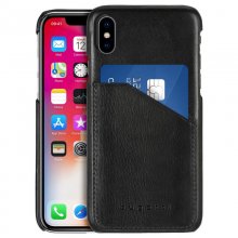 Bugatti Londra Funda Rígida Negra de Piel Auténtica para iPhone X/XS en PcComponentes