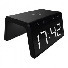 Ksix Alarm Clock 2 Despertador/Cargador Inalámbrico Negro en PcComponentes