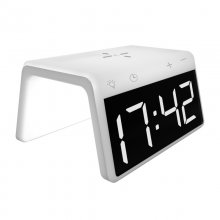 Ksix Alarm Clock 2 Despertador/Cargador Inalámbrico Blanco en PcComponentes
