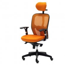 Euromof Boston Silla de Oficina Ergonómica con Cabecero Naranja en PcComponentes
