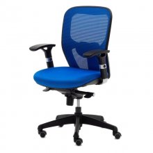 Euromof Boston Silla de Oficina Ergonómica con Soporte Lumbar Azul en PcComponentes