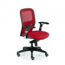 Euromof Boston Silla de Oficina Ergonómica con Soporte Lumbar Roja en PcComponentes