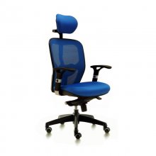 Euromof Boston Silla de Oficina Ergonómica con Cabecero Azul en PcComponentes