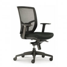 Euromof Chicago Silla de Oficina con Soporte Lumbar y Ruedas Blandas Negra en PcComponentes
