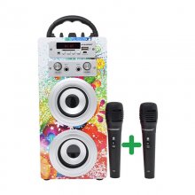 Dynasonic Karaoke 025 Altavoz Bluetooth con Karaoke y 2 Micrófonos Multicolor en PcComponentes