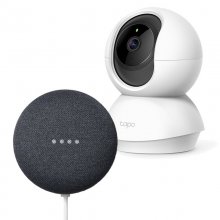 Pack Google Nest Mini Carbón + TP-LINK Tapo C200 Cámara IP 360º WiFi en PcComponentes