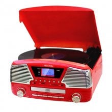 Prixton VC500 Tocadiscos CD/SD/USB Portátil Rojo en PcComponentes