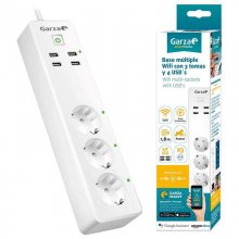 Garza SmartHome Regleta Múltiple Inteligente WiFi 3 Tomas + 4 USB en PcComponentes