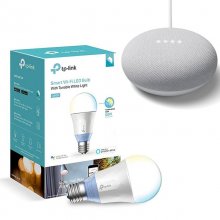 Pack Google Nest Mini Tiza + TP-LINK LB120 Bombilla Inteligente Wi-Fi Blanco en PcComponentes