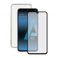 Contact Pack Funda Transparente + Cristal Templado Negro para Samsung Galaxy A40 en PcComponentes