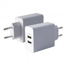 Ksix Cargador de Red Universal 1x USB + 1x USB Quick Charge Blanco en PcComponentes