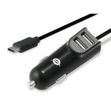 Conceptronic Cargador de Coche 2xUSB + USB-C 3.1A Negro en PcComponentes