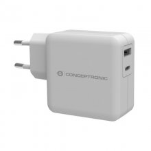 Conceptronic Cargador de Pared USB + USB-C 3A Blanco en PcComponentes