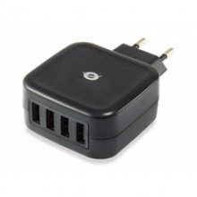 Conceptronic Cargador de Pared 4xUSB 5A Negro en PcComponentes