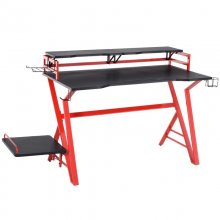 Homcom Escritorio Gaming Negro/Rojo en PcComponentes