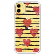 Be Unique Funda Gel Corazones para iPhone 11