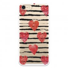 Be Unique Funda Gel Corazones para iPhone 7/iPhone 8