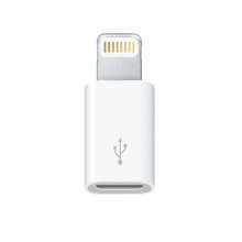 3Go Adaptador Micro USB Hembra a Lightning Blanco