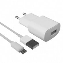 Contact Cargador de Red USB 2.1A + Cable Lightning Blanco en PcComponentes
