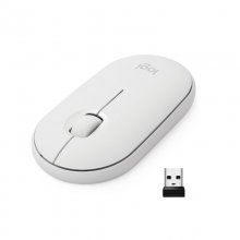 Logitech Pebble M350 Ratón Óptico Inalámbrico Blanco