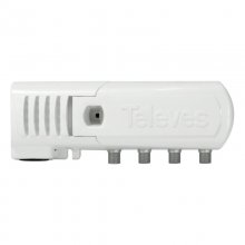 Televes Amplificador Antena TV 3 Salidas Conectores F 20dB Blanco en PcComponentes