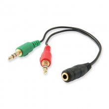 Equip 147942 Cable Audio Jack 3.5mm Hembra a 2x Jack 3.5mm Macho en PcComponentes