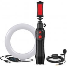 IK Multimedia Creator Bundle con iRig Mic Lav + iKlip Grip Pro y Lámpara Led de 6" en PcComponentes
