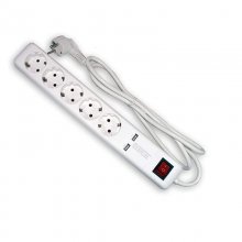 Phasak BN 5057 Regleta 5 Tomas + 2 USB 1.5m