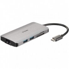 D-Link DUB-M810 Hub 8 en 1 Lector SD/MicroSD/HDMI 4K/USB-C/USB 3.0/RJ45 en PcComponentes