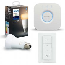 Philips Pack Hue White Ambiance Bombilla LED E27 9W Blanca + Hue Bridge + Hue Interruptor Atenuador en PcComponentes