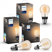 Philips Pack 3 Bombillas LED Hue White Filamento Espiral A60/ST64/G93 E27 7W Blanco Cálido en PcComponentes