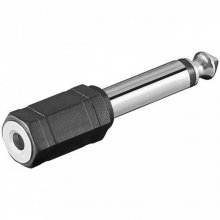 Goobay Adaptador Audio Mono Jack 6.35mm a Mono Jack 3.5 mm Macho/Hembra Negro en PcComponentes