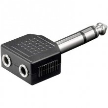 Goobay Adaptador Audio Jack 6.35mm a 2x Jack 3.5mm Macho/Hembra Negro en PcComponentes