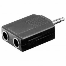 Goobay Adaptador Audio Estéreo 2x Jack 6.35mm a Jack 2.5mm Macho/Hembra Negro en PcComponentes