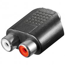 Goobay Adaptador de Audio 2xRCA a Jack 3.5mm Hembra/Hembra Negro en PcComponentes