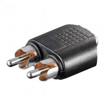 Goobay Adaptador Audio 2xRCA a Jack 3.5mm Macho/Hembra Negro en PcComponentes