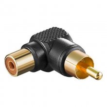 Goobay Adaptador Audio Estéreo Angular RCA Hembra/Macho Negro en PcComponentes