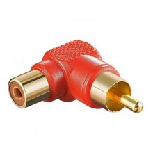 Goobay Adaptador Audio Estéreo Angular RCA Hembra/Macho Rojo en PcComponentes