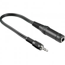 Goobay Cable de Audio Estéreo Jack 6.35mm a Jack 3.5mm Hembra/Macho 20cm Negro en PcComponentes